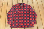 Vintage 1960s Champion Button Up Plaid Flannel Trucker Shirt Men's Small