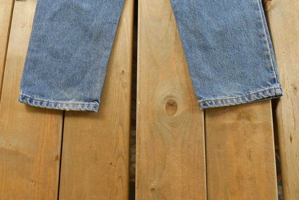 Vintage 1990s Levi's 550 Regular Fit Denim Blue Jeans Size 22 x 24.5 / 90s Levi's / Distressed Sun Faded Jeans / Streetwear