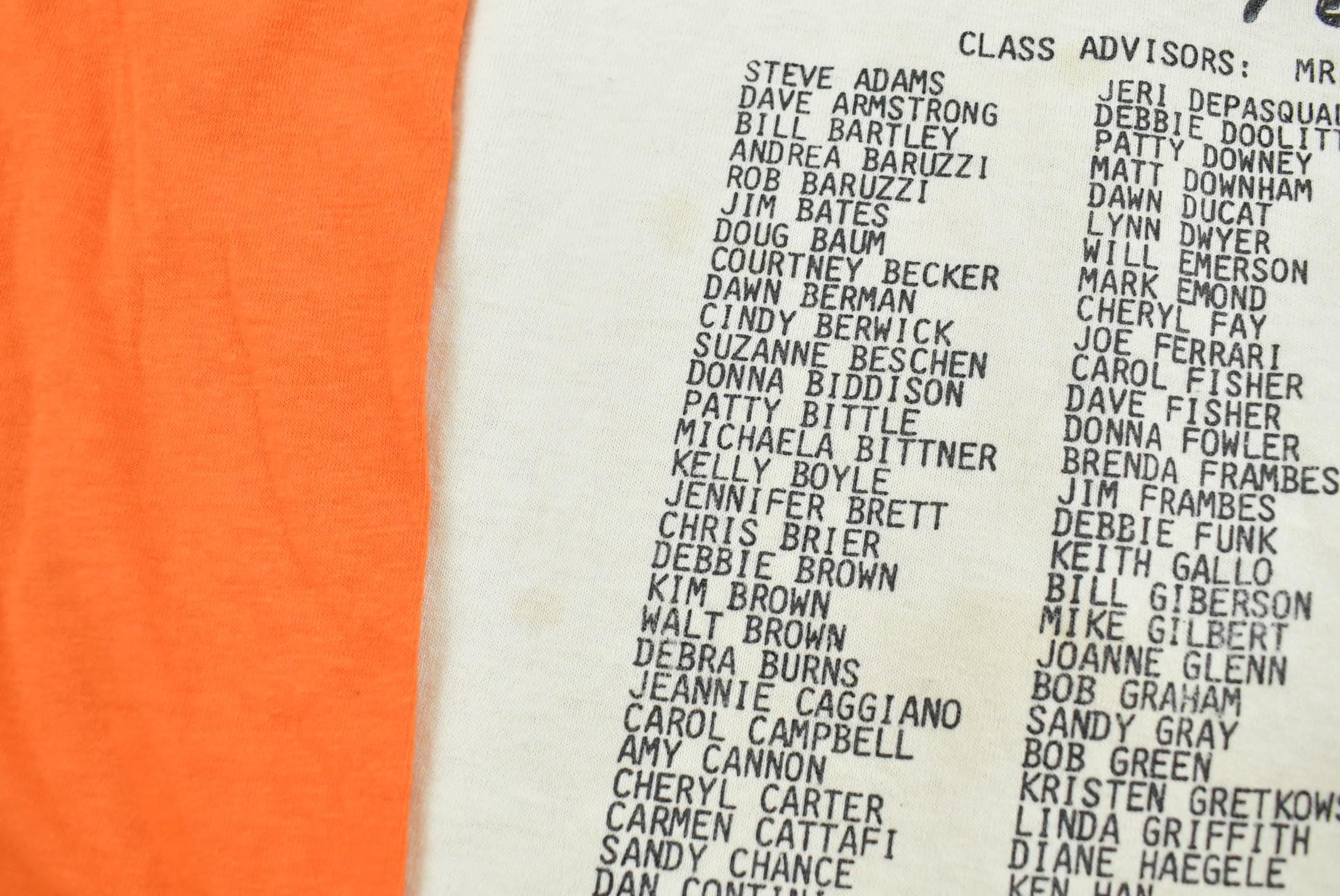 Vintage 1985 Pitman High School Class Of 85 Three Quarter Sleeve Raglan T Shirt Mens L