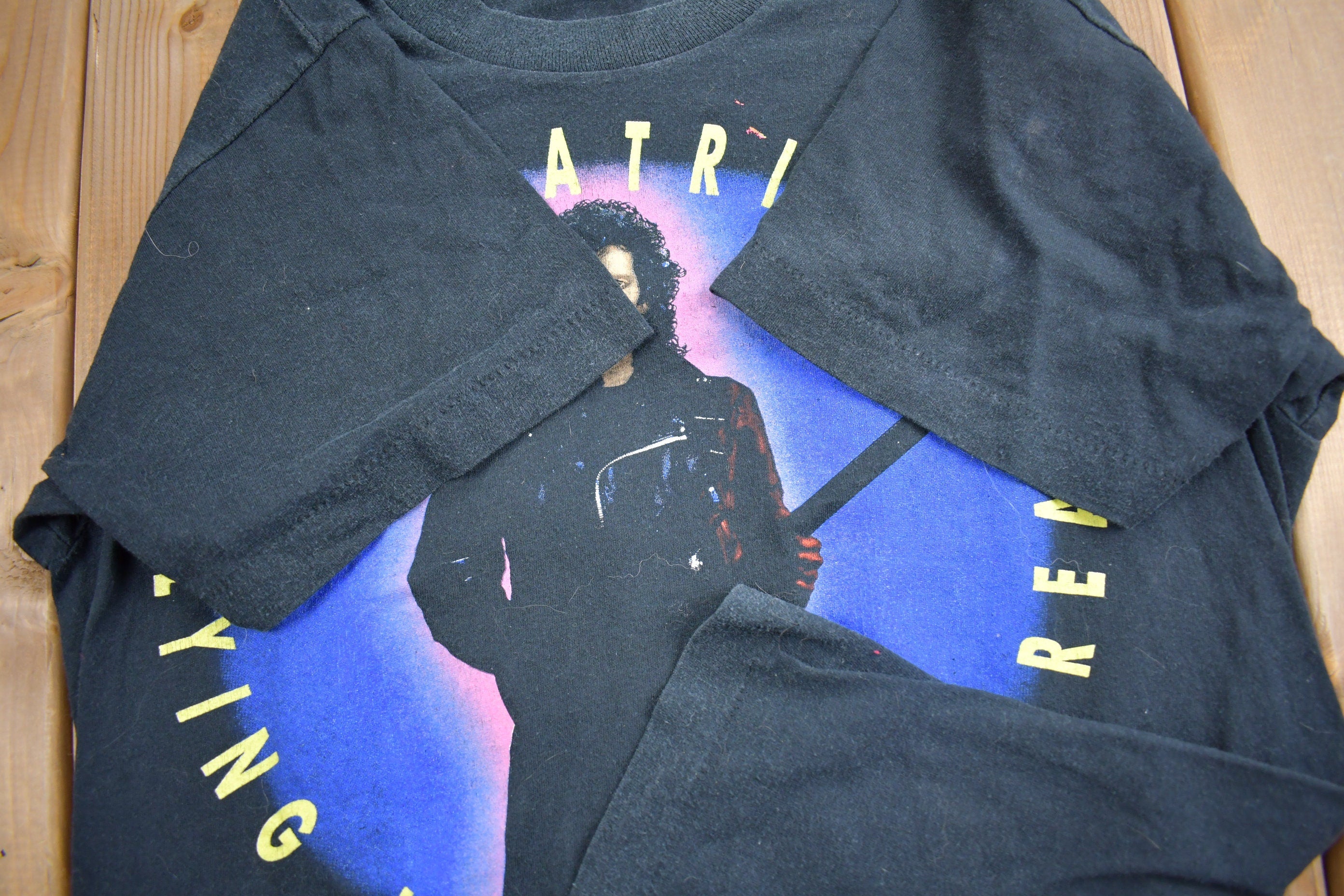 Vintage 1990 Joe Satriani Flying In A Blue Dream Tour Band T-shirt