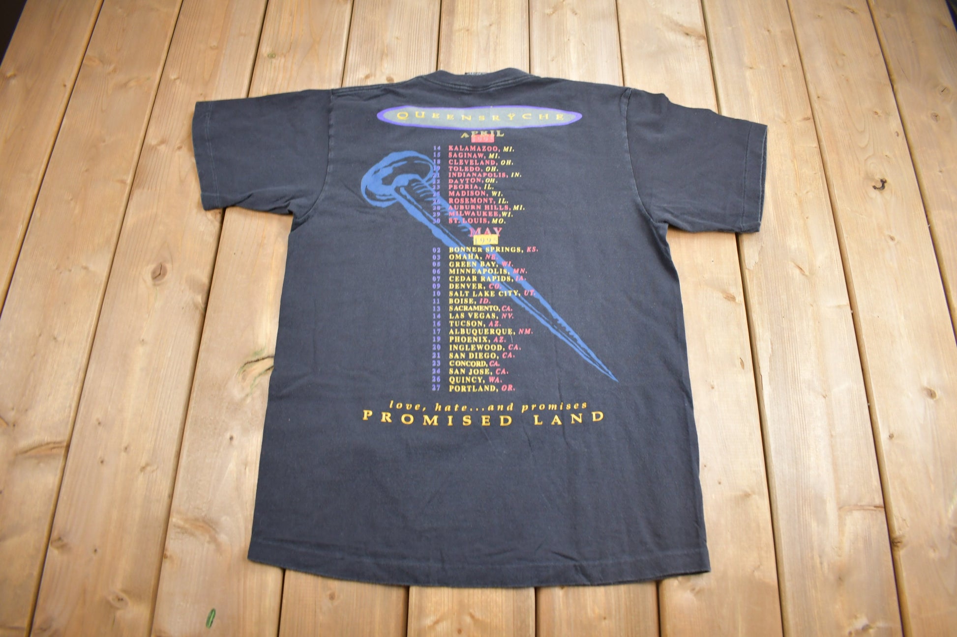Vintage 1995 Queensrÿche Promised Land Tour Band T-shirt