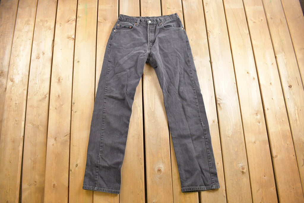 Vintage 1990s Levi's 505 Red Tab Black Denim Jeans Size 31 x 31