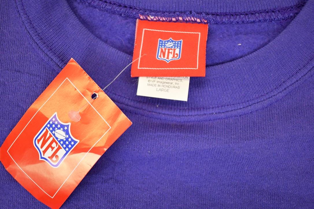 Vintage 1990s Deadstock Minnesota Vikings NFL Crewneck Sweatshirt Mens L