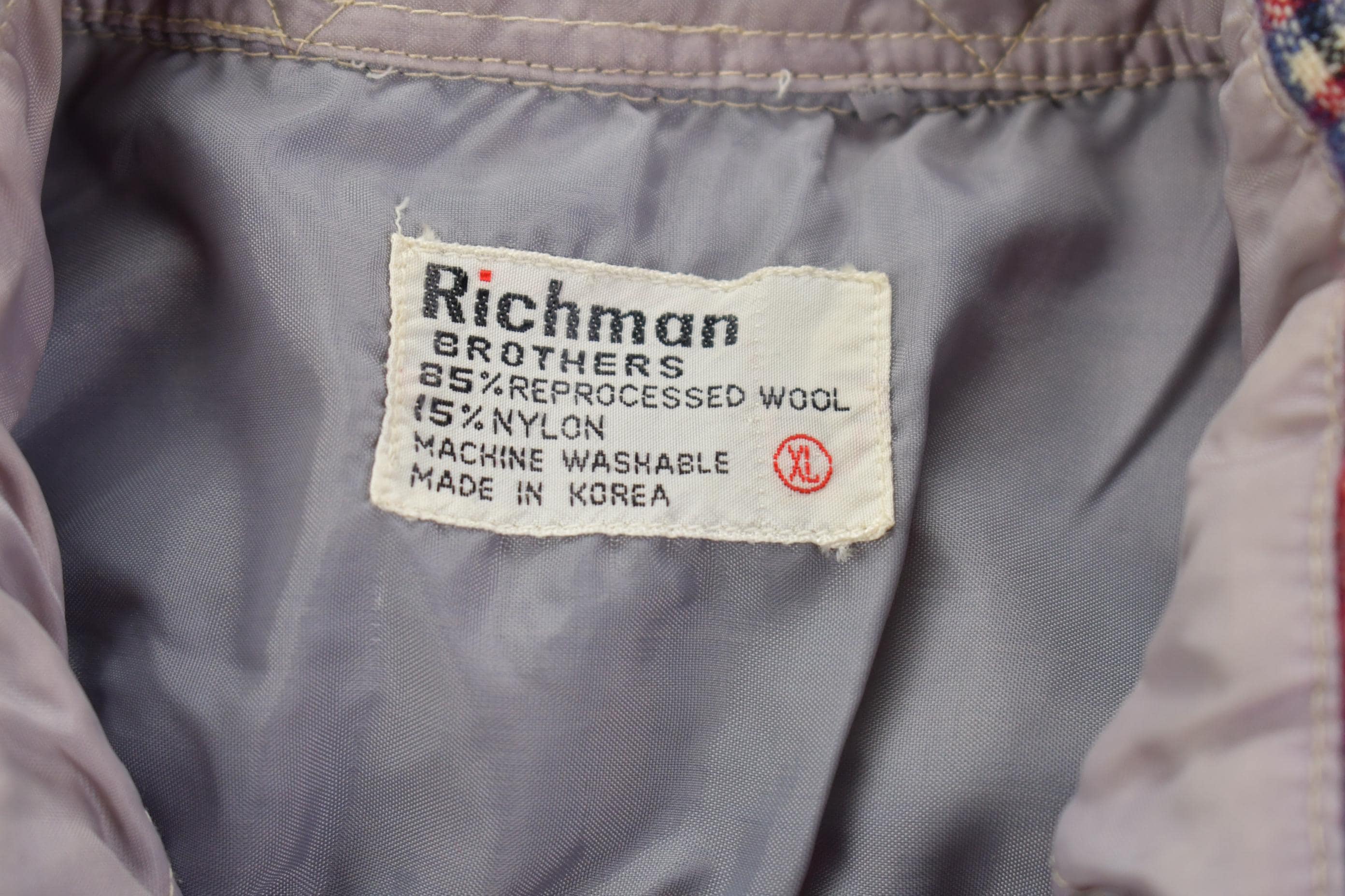 Vintage 1980s Richman Brothers Wool Plaid Flannel Button Up Shirt