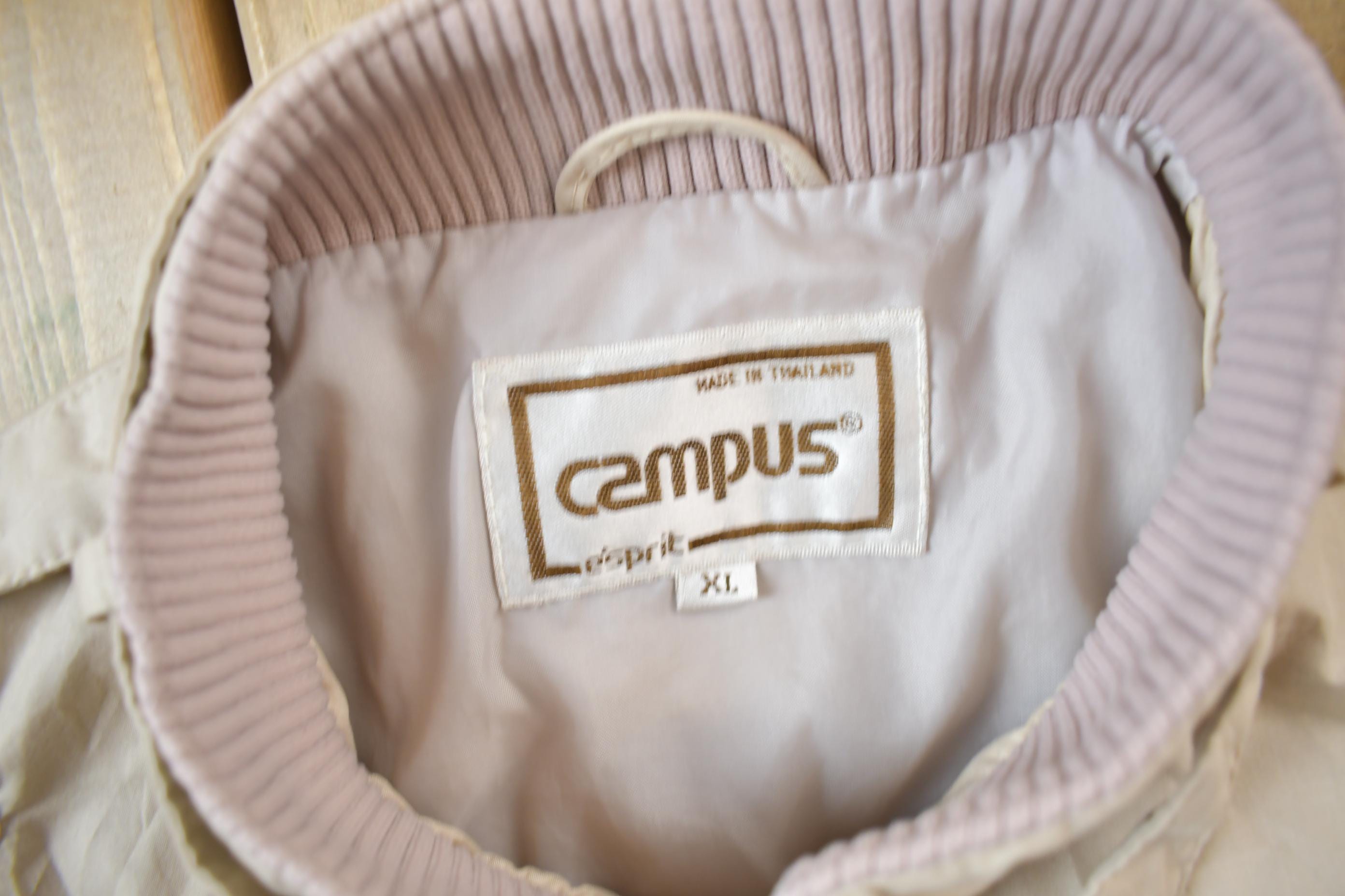 Vintage 1980s Esprit Campus Windbreaker Bomber Jacket