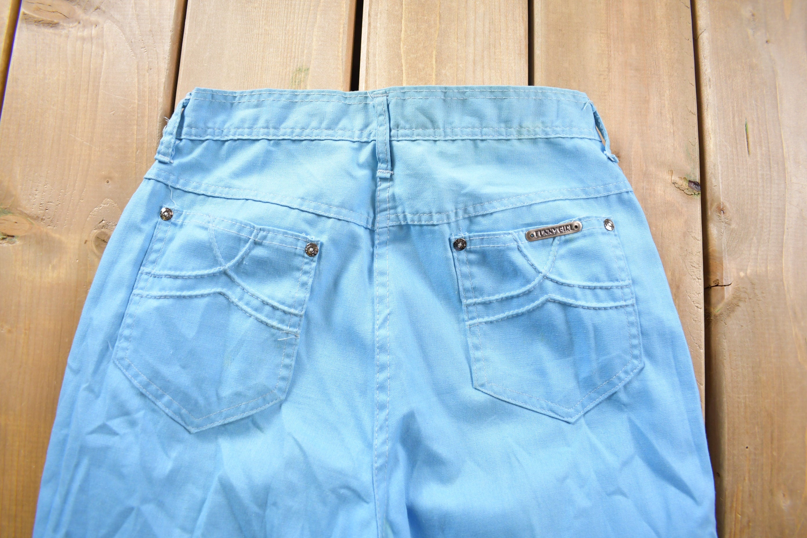 Vintage 1980s Funny Girl Light Wash Denim Jeans Size 26 x 33