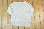 Women Vintage Vigoss Y2K Light Sweater / Vigoss Grunge Skull Print / Contrast Stitch / Internet Famous Clothing / Over Dyed