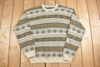 Vintage 1990s Arrow Striped Knit Crewneck Sweater