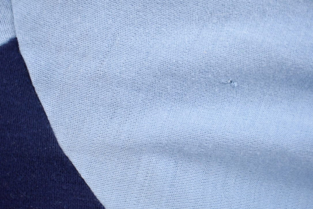 Vintage 1990s Blank Blue Colour Block Zip Up Sweatshirt