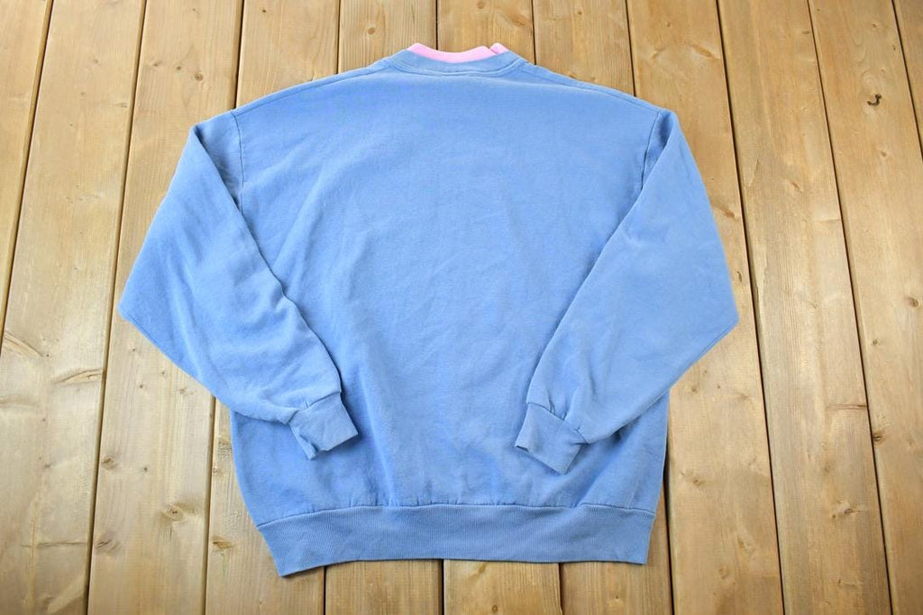 Vintage 1990s Hang Out Kitty Double Collar Morning Sun Souvenir Crewneck Sweatshirt Made In USA