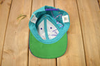 Vintage 1990s Charlotte Hornets NBA Wave Shark Tooth Snap Back Hat