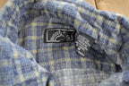 Vintage 1990s Rugged Wear Distressed Plaid Blank Button Up Shirt