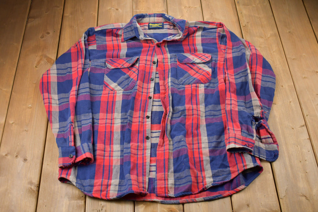 Vintage 1990s Plaid OshKosh B'Gosh Plaid Button Up Shirt