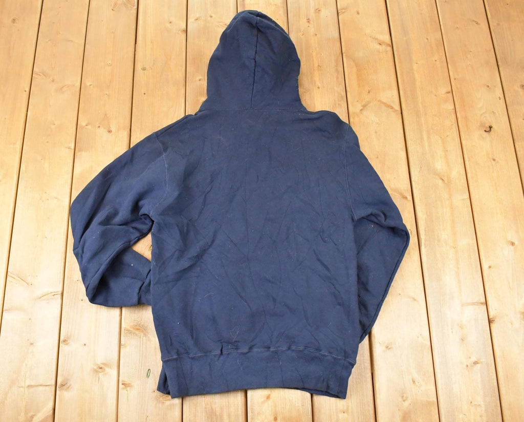 Vintage 1990s Champion Notre Dame University Quarter Zip Hoodie Sweater Men's M