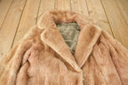 Vintage 1970s Pink Sheered Fur Coat Size Small