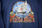 Vintage 1990s Myrtle Beach South Carolina Souvenir Hoodie Made In USA