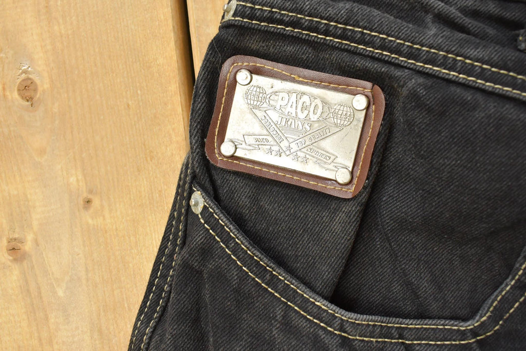 Vintage Y2K Paco Baggy Denim Jeans Men's 34 x 32 / American Vintage Jeans / Sun Faded / Streetwear / Vintage Pants / Plated / Black Jeans