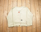 Vintage 1980s Abstract Design Toggle Button Cardigan Sweater