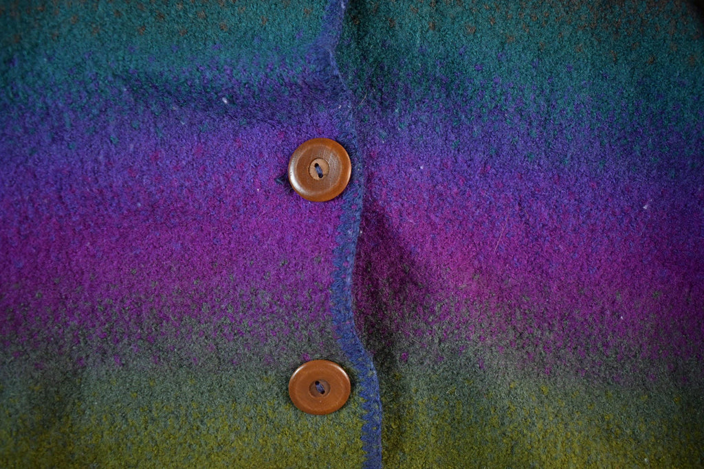 Vintage 1990s Early Winters Wool Cardigan Sweater Jacket Women's S-M