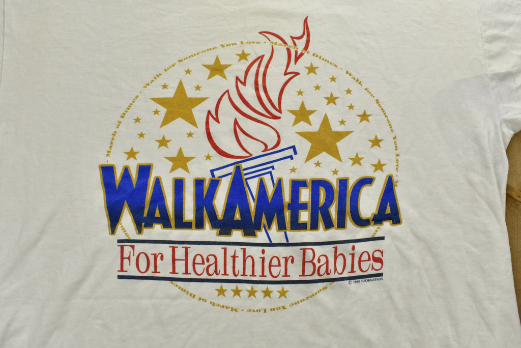 Vintage 1995 Walk America For Healthier Babies T-Shirt