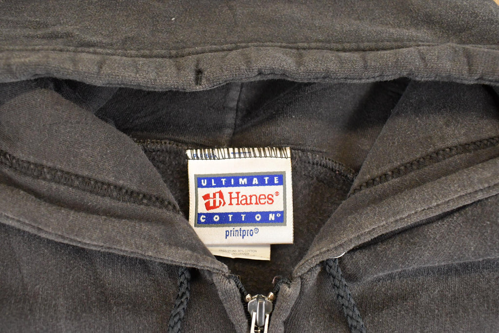 Vintage 1990s Hanes Streetwear Blank Full Zip Hoodie Sweatshirt Men's L