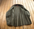 Vintage 1970s Sung Ho Women's Full Length Leather Fur Lined Trench Coat Size 52