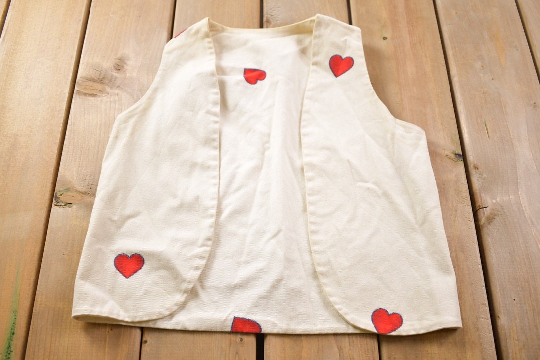 Vintage 1970s Hearts Pants And Vest Set