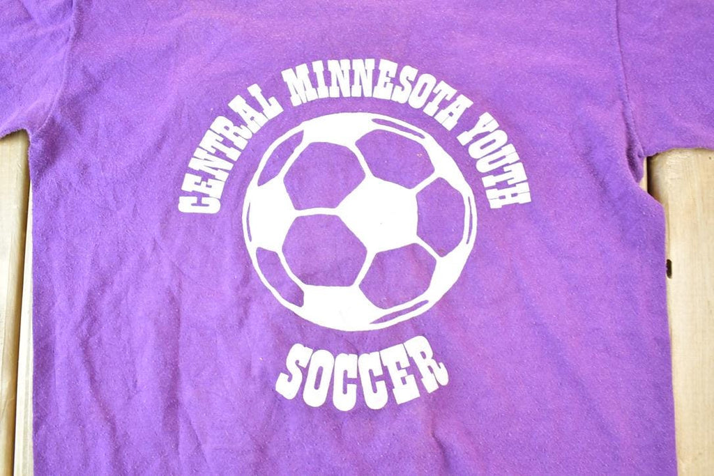 Vintage 1980s Central Minnesota Youth Soccer Souvenir T-Shirt Women's S