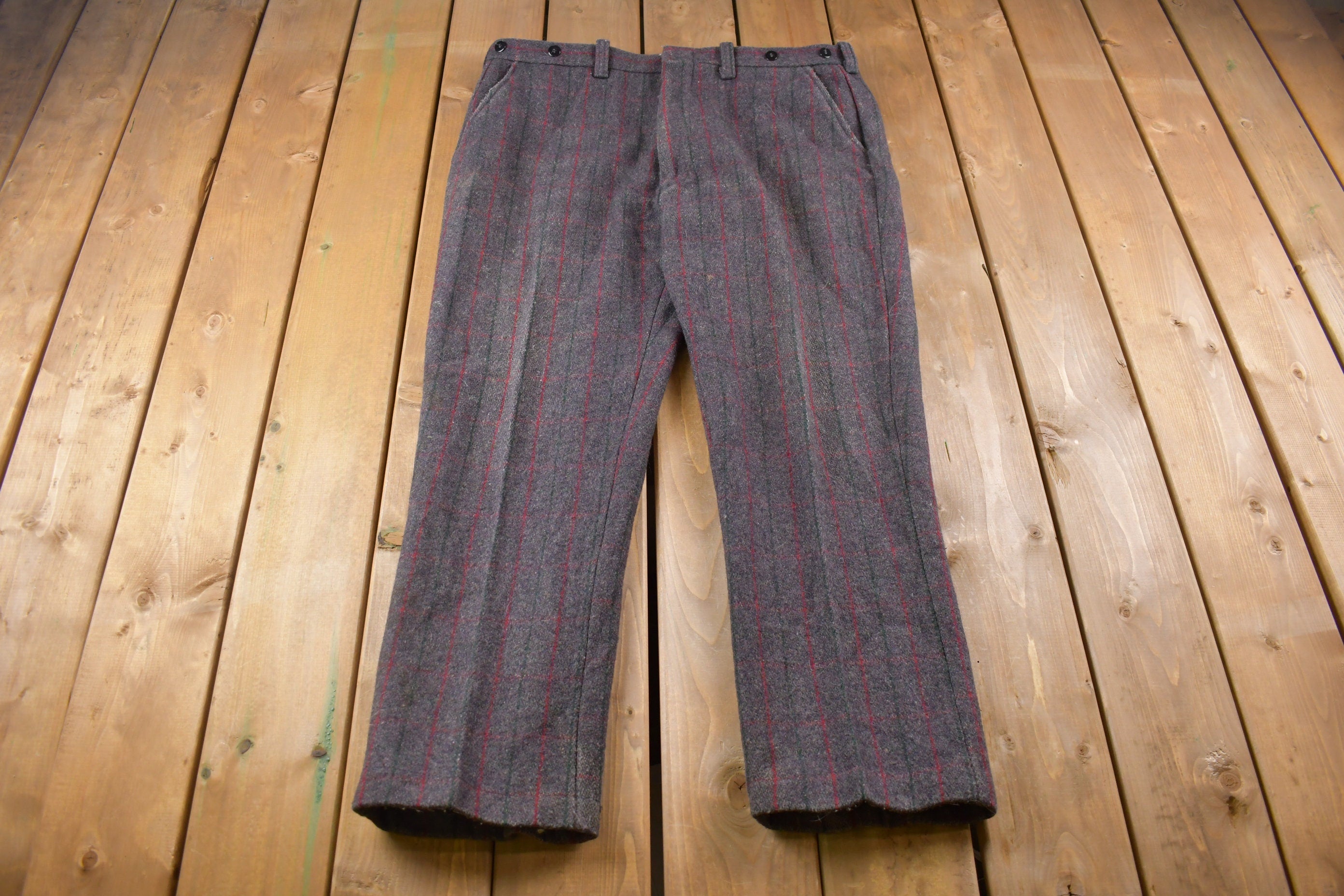 Vintage 1980s Wool Trousers 40 x 31