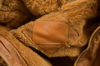 Vintage 1980s Sherpa Lined Suede Leather Jacket