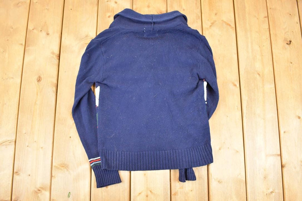 Vintage 1970s The County Seat Abstract Knit Cardigan Sweater Men's S