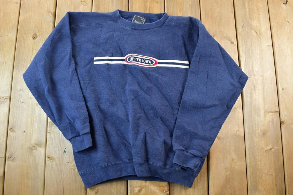 Vintage 1990s Upper Iowa Embroidered Crewneck Sweatshirt