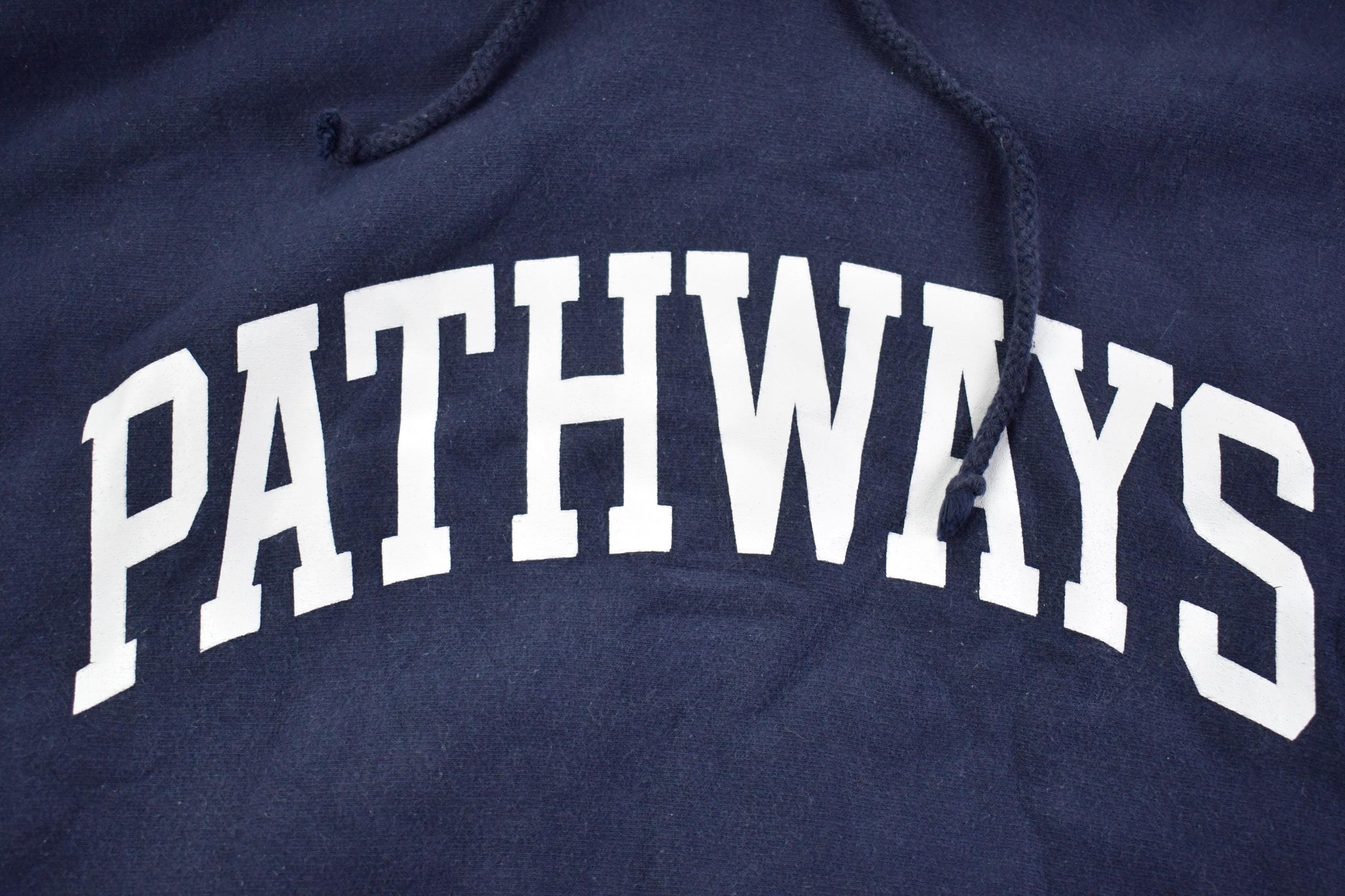 Vintage 1990s Pathways MV Sport - Pro Weave Graphic Hoodie - 2XL