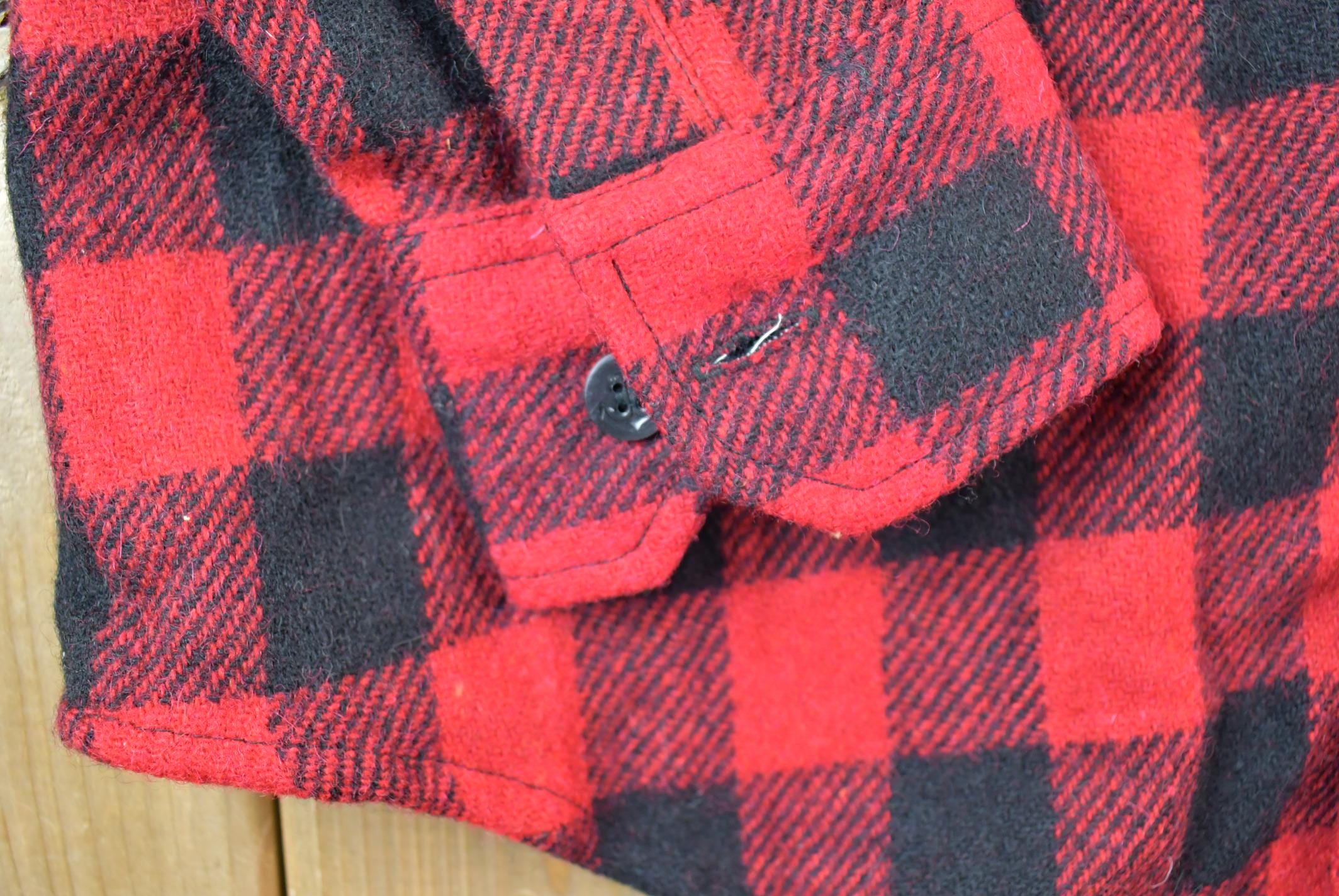 Vintage 1990s Red And Black Lumberjack Biggie Smalls Button Up Shirt