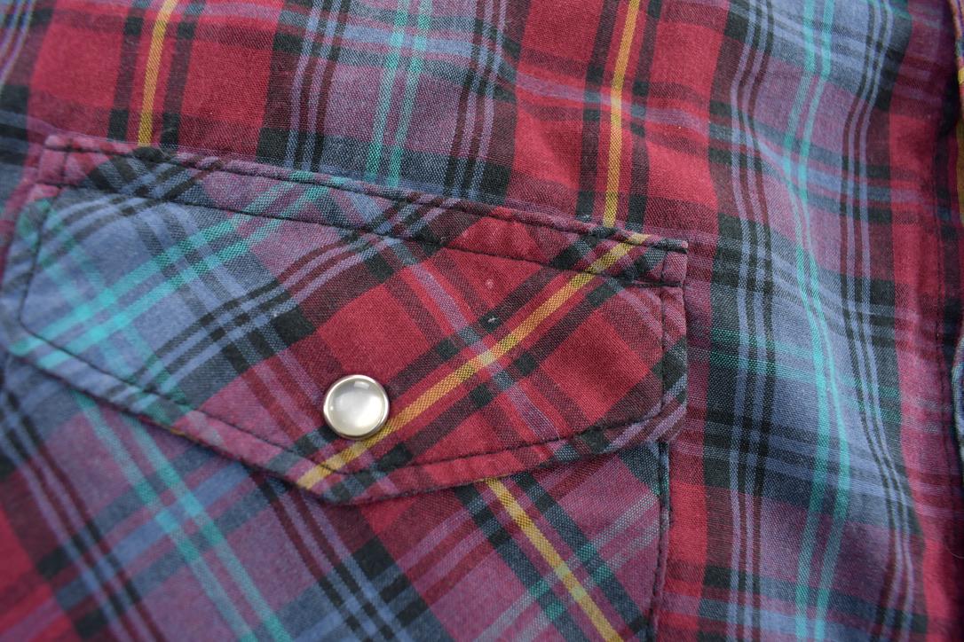 Vintage 1990s Wrangler Plaid Flannel Button Up Shirt