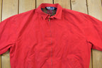 Vintage 1980s Polo Ralph Lauren Blank Red Plaid Lined Harrington Jacket