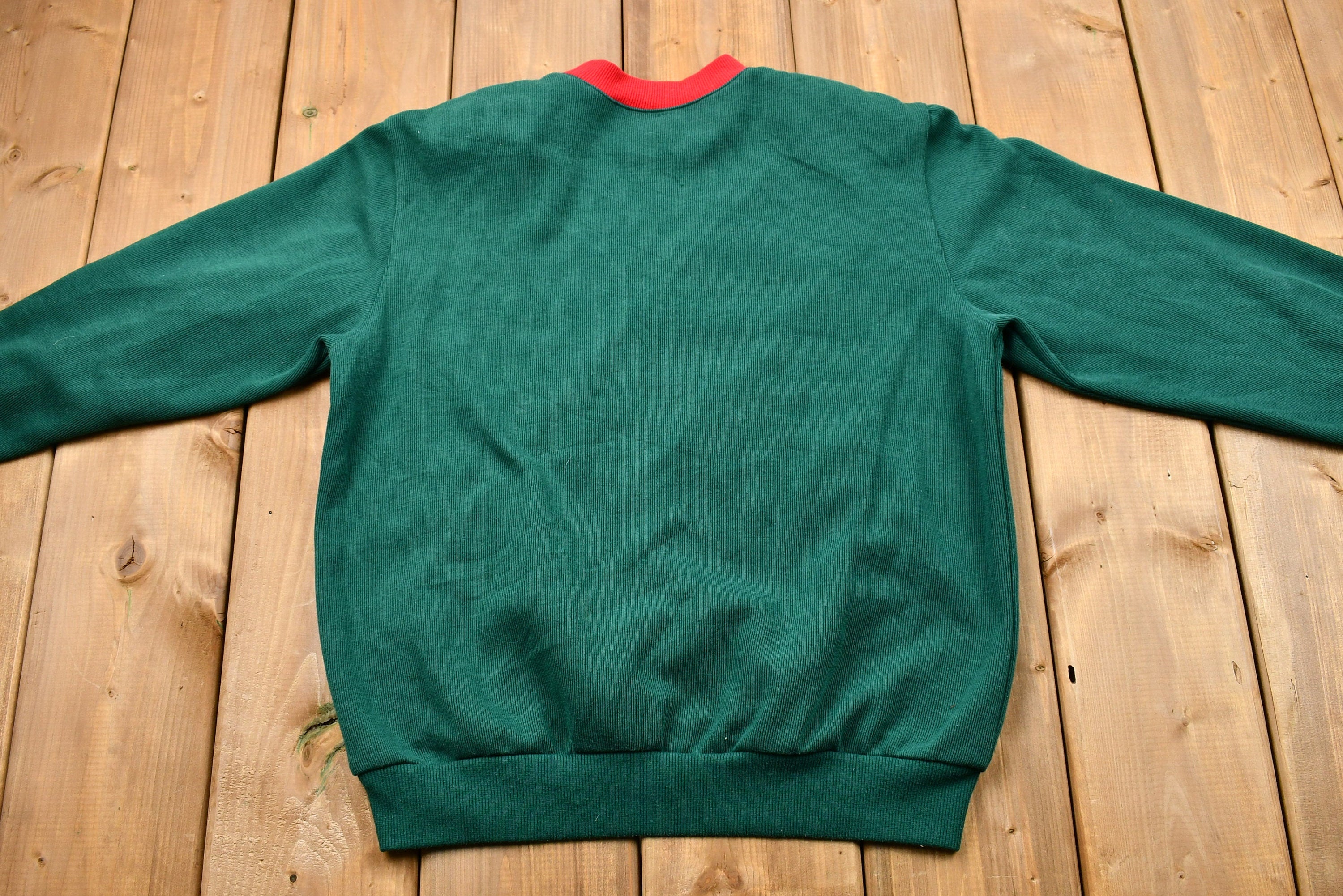 Vintage 1990s Color-Block Floral Knit Sweater
