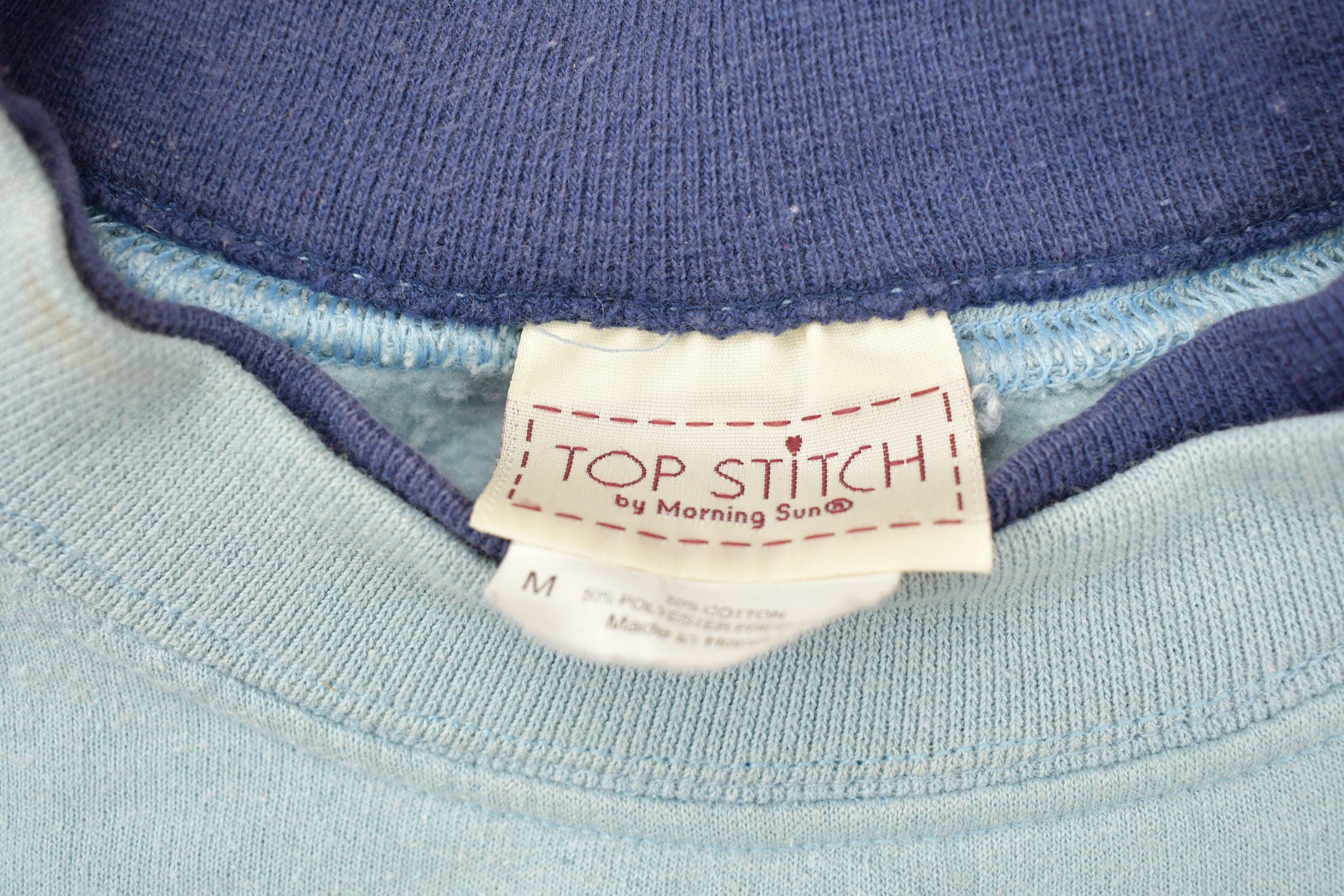 Vintage 1990s Top Stitch Cat Theme Morning Sun Crewneck Sweater  90s Crewneck  Grandma Sweater  Streetwear  Made In USA  Animal Theme