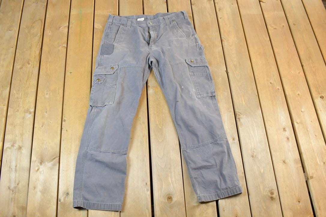 Vintage Y2K Carhartt Grey Work Pants Size 36 x 32
