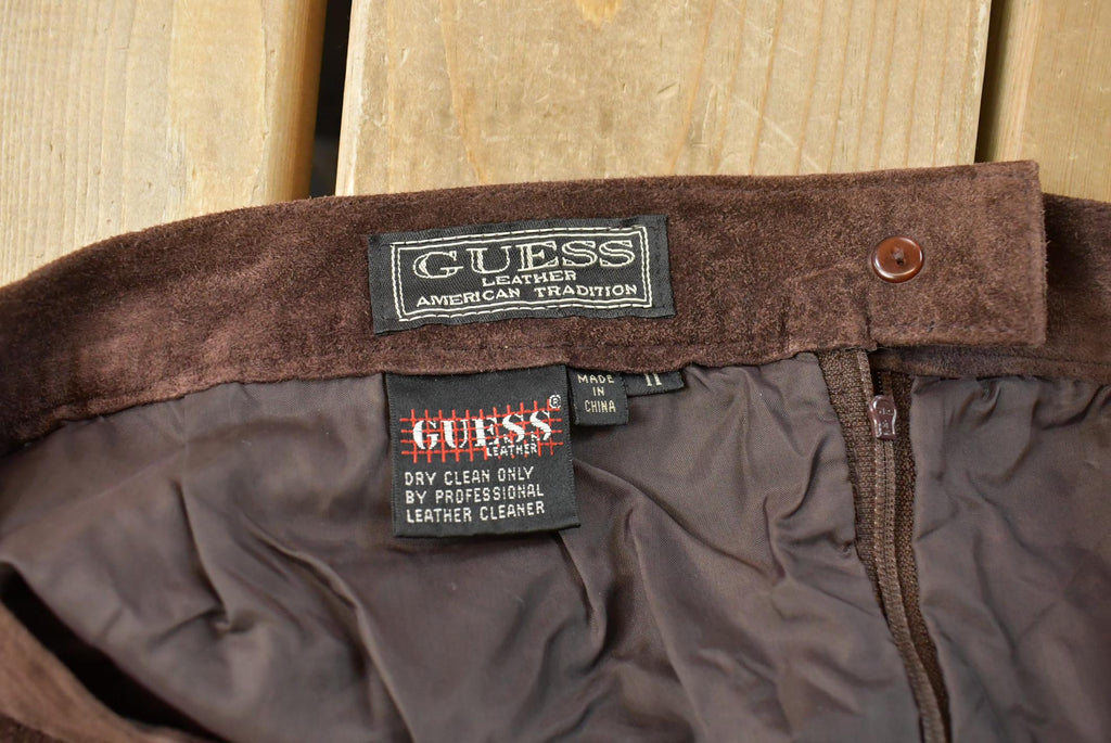 Vintage 1990s Guess Leather Suede Skirt Women's 1