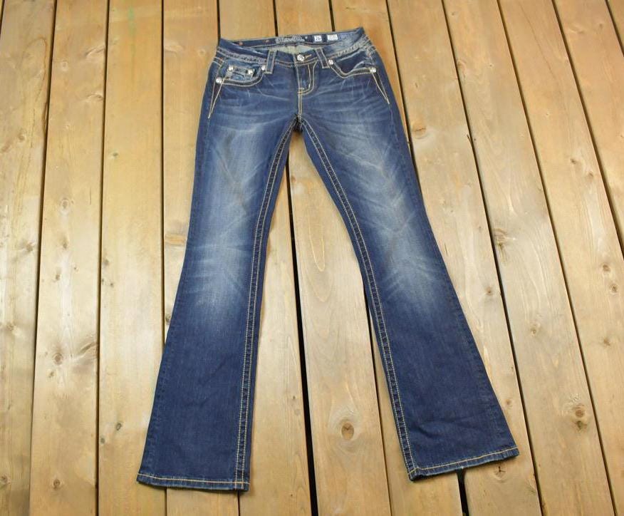 Vintage Y2K Miss Me Bedazzled Low Rise Jeans Size 26x31