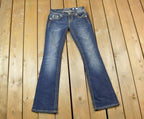 Vintage Y2K Miss Me Bedazzled Low Rise Jeans Size 26x31