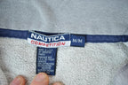 Vintage 1990s Nautica Competition Quarter Zip Mock Neck Sweatshirt / 90s Crewneck / Made In USA / Streetwear / Embroidered