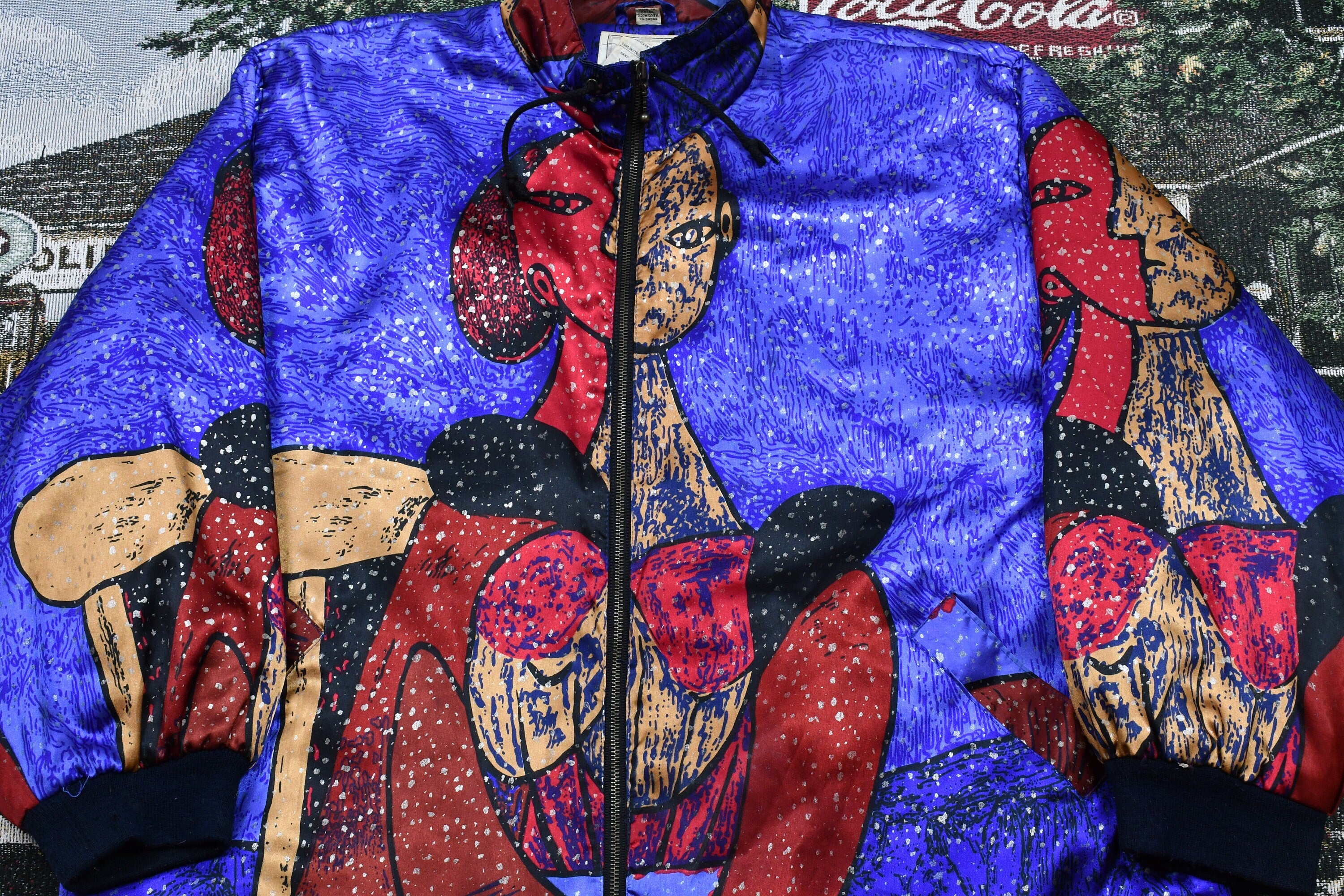 Vintage 1990s Maggie Lawrence All Over Print Full Zip Windbreaker