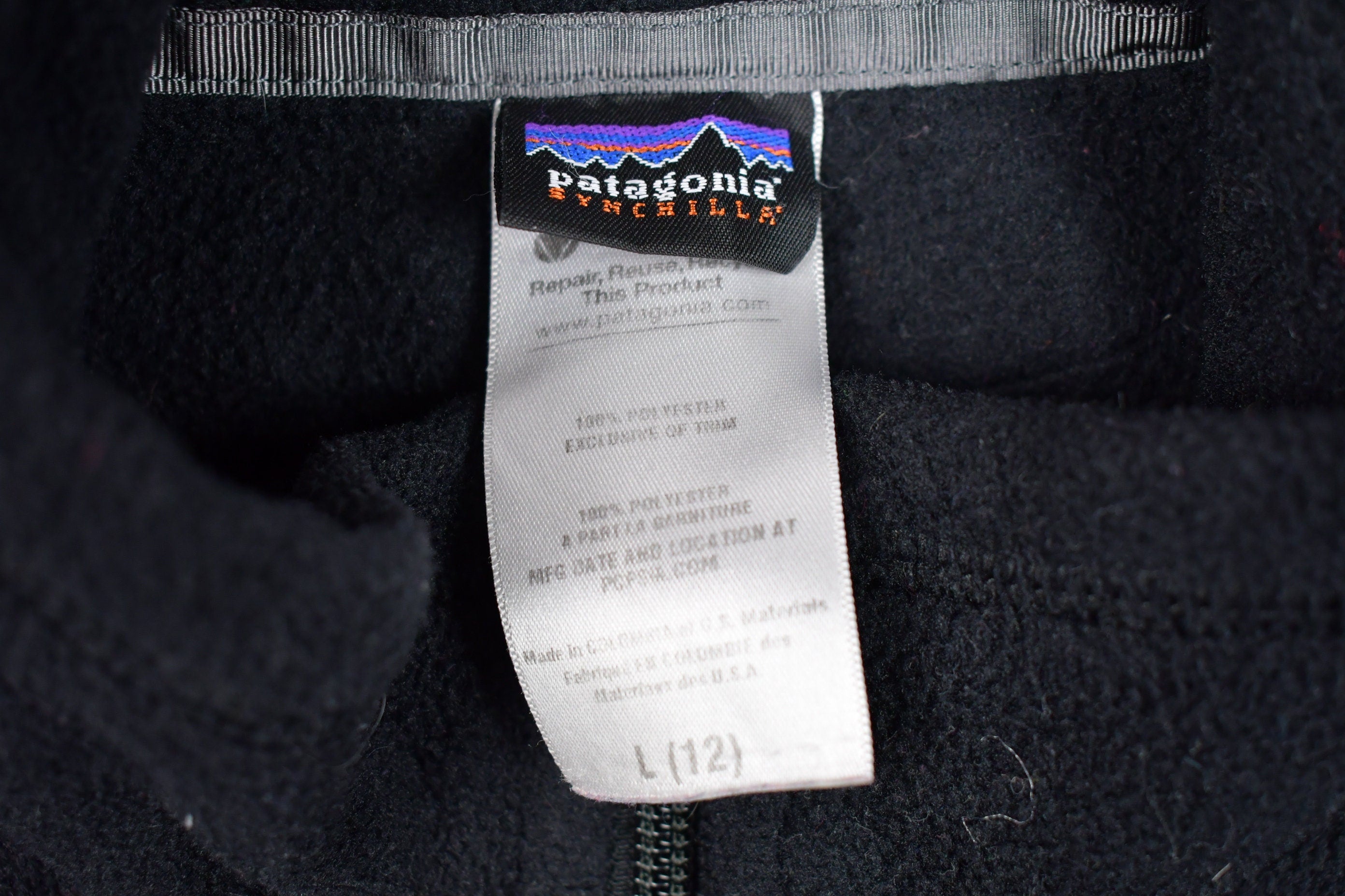 Vintage 1990s Youth Patagonia Fleece Zip Up Sweater