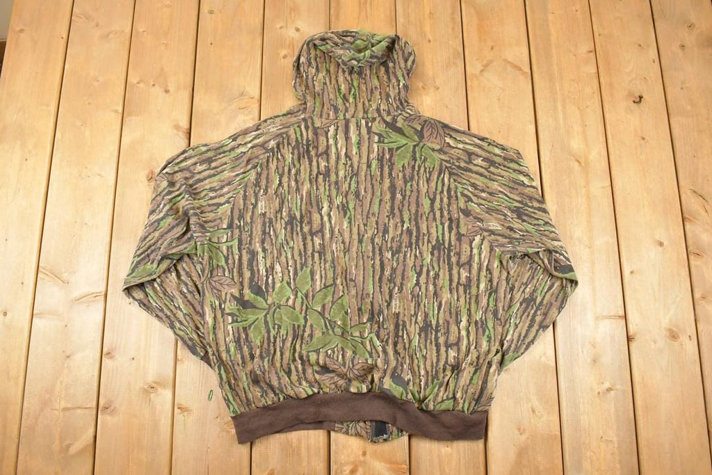 Vintage 1980s Walls Blizzard Pruf Realtree Camo Graphic Print Zip Up Hoodie Sweatshirt Mens L