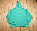 Vintage 1990s Talbots Teal Zip Up Hoodie