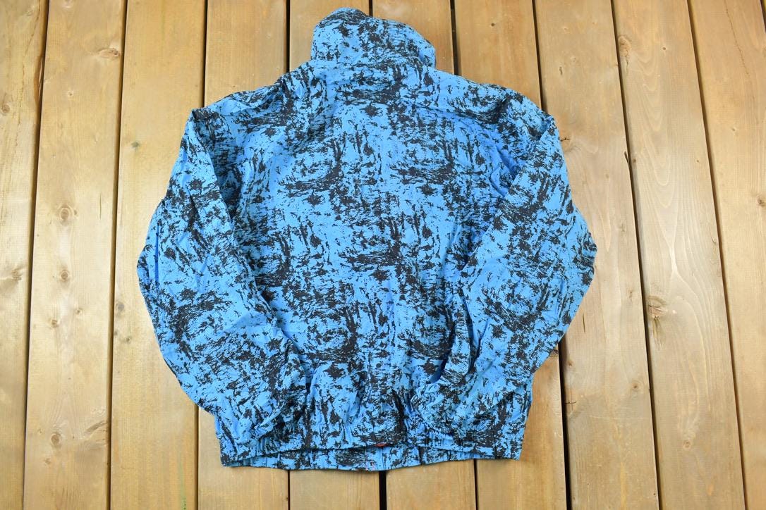 Vintage 1990s Sportrend Abstract 90s Pattern Full Zip Windbreaker Spring Jacket