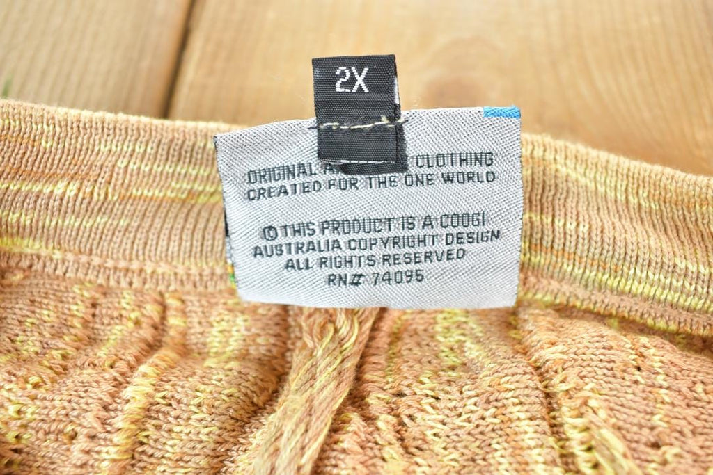 Vintage 1990s Coogi Made In Australia 3D knit 100% Cotton Abstract Pattern Crewneck Sweater