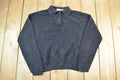 Vintage 1990s Norm Thomson Quarter Button Collared Knit Crewneck Sweater